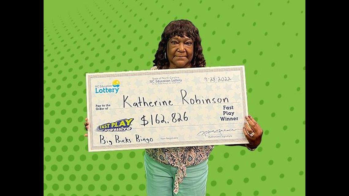 Katerine Robinson, a Wake County lottery player, won big the day before she turned 68 years old.