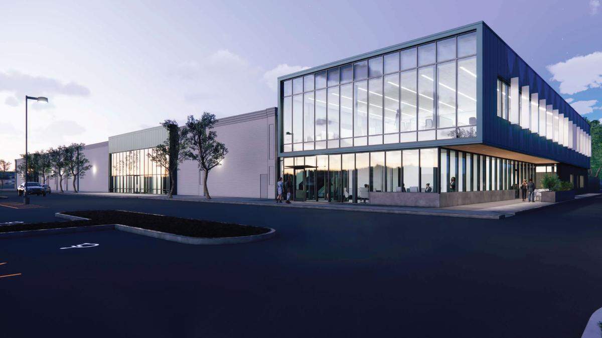 A rendering of the new Midtown BioCenter that will open in the former Kroger building at 350 East Six Forks Road.