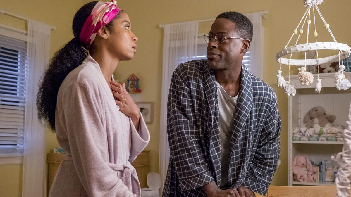 THIS IS US -- “R & B” Episode 317 -- Pictured: (l-r) Susan Kelechi Watson as Beth, Sterling K. Brown as Randall -- (Photo by: Ron Batzdorff/NBC)