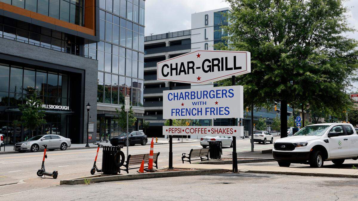 The sign for the Char-Grill at 618 Hillsborough St. in Raleigh, N.C., photographed Wednesday, June 29, 2022.