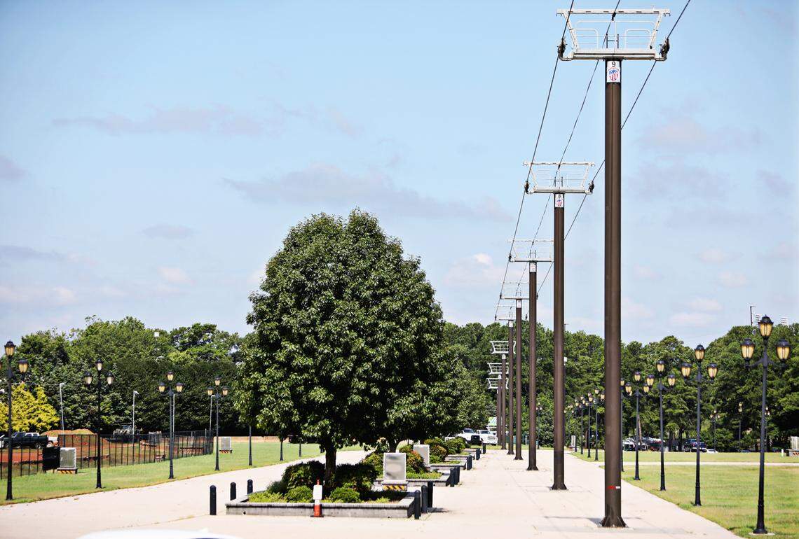 Aside from the State Fair Flyer, the midway will remain empty this fall at the N.C. State Fairgrounds in Raleigh. The N.C. State Fair will not take place in 2020 due to the pandemic.