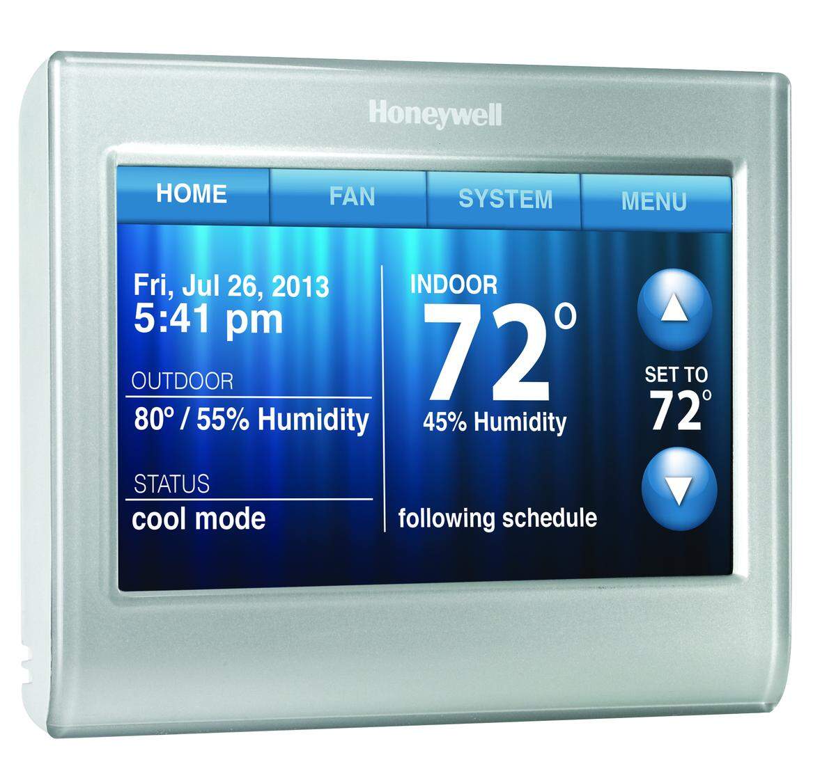 A Honeywell thermostat.