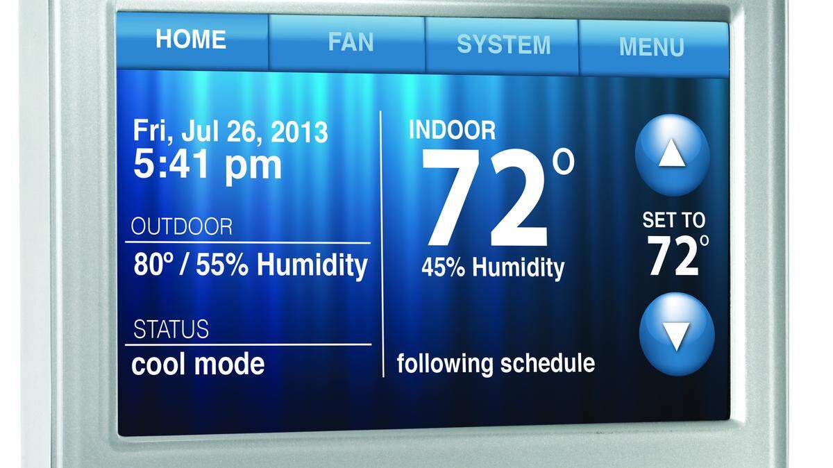 A Honeywell thermostat. Wake County may change school thermostat settings to help reduce utility costs.