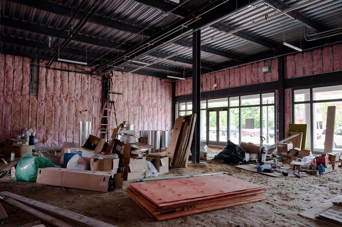 Rogers West and Rogers East in downtown Cary, N.C. have been remodeled from the ground up. Small businesses, work spaces and retail have already opened, while some spaces remain under construction. Tuesday, May 28, 2024.