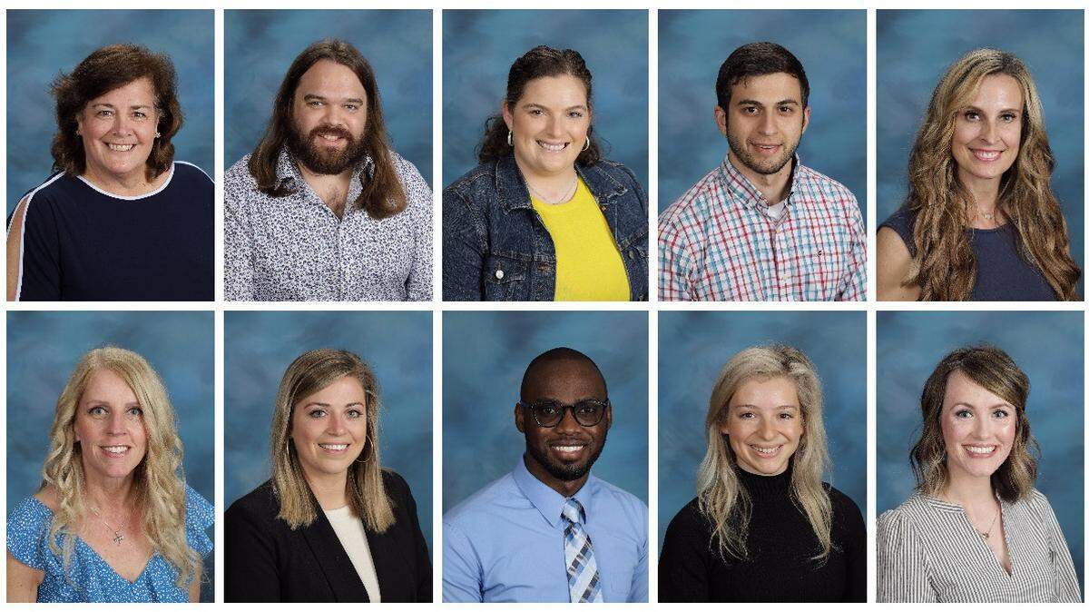 The Wake County named its 10 finalists for 2021-22 Teacher of the Year. Pictured from left to right in the top row are Cindi Parker, George Barilich, Maggie Childress, Branden Sorace and Cindy Alala. Pictured from left to right in the bottom row are Laurie Newhouse, Caroline Olsen, Jermaine Howell, Kristen Schaible and Julia Minch.
