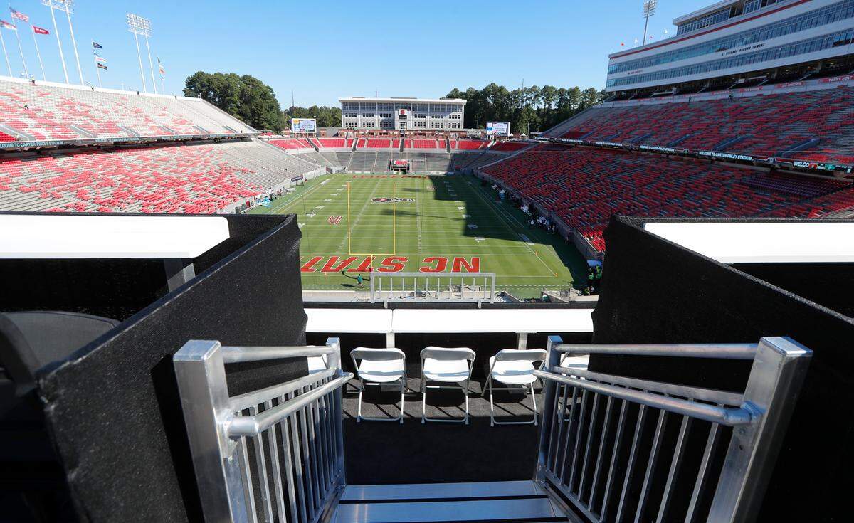 The view from Tuffy’s Terrace at Carter-Finley Stadium, seen before the Wolfpack’s game against USF in Sept., 2021.