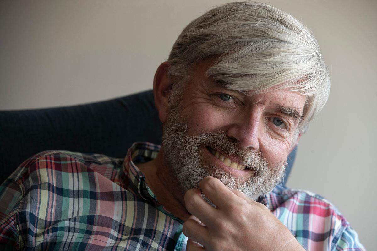 Former WRAL meteorologist Greg Fishel poses for a portrait in home on Tuesday, July 15, 2020 in Raleigh, N.C.