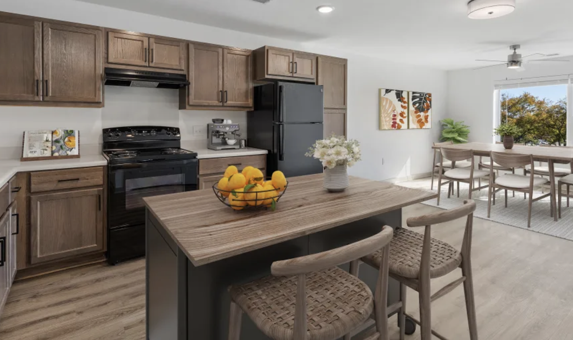 A look inside a model unit at the newly opened Milner Commons Apartments in Raleigh.