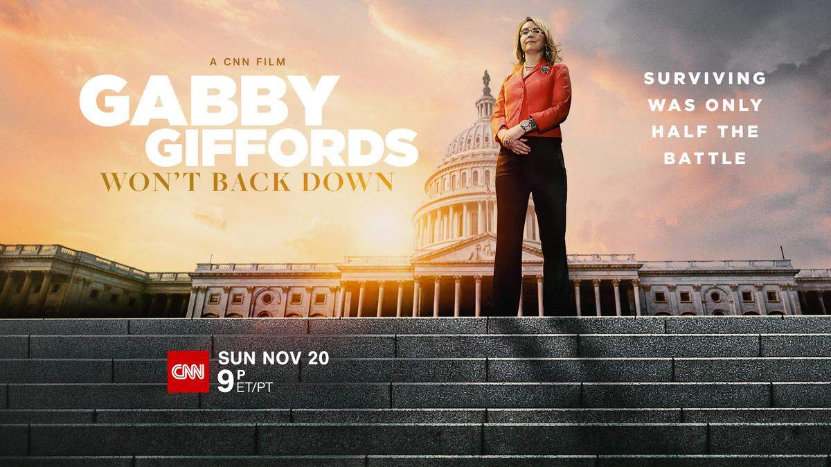 “Gabby Giffords Won’t Back Down” documentary has its television premiere Sunday at 9 p.m. on CNN.