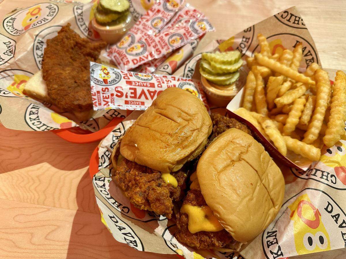 Dave’s Hot Chicken serves sliders, tenders and boneless bites. 