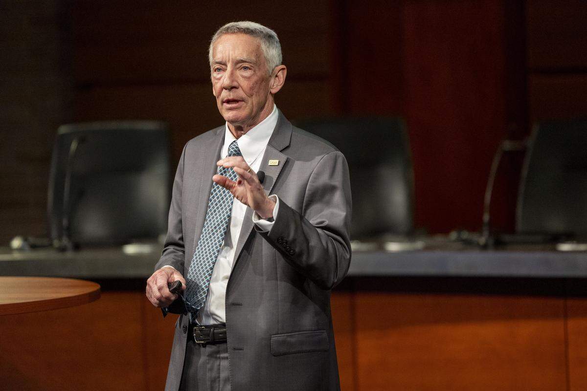 Cary Mayor Harold Weinbrecht Jr. delivers the State of Cary address on Thursday, March 5, 2026 at Town Hall in Cary, N.C.