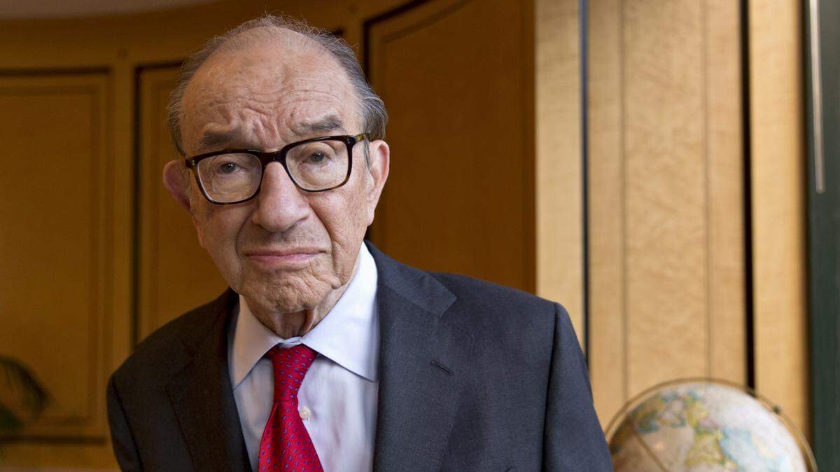This photo taken Oct. 18, 2013, shows former Federal Reserve chairman Alan Greenspan in his office in Washington. Greenspan has written a new book, “Capitalism in America: A History,” with Adrian Wooldridge.