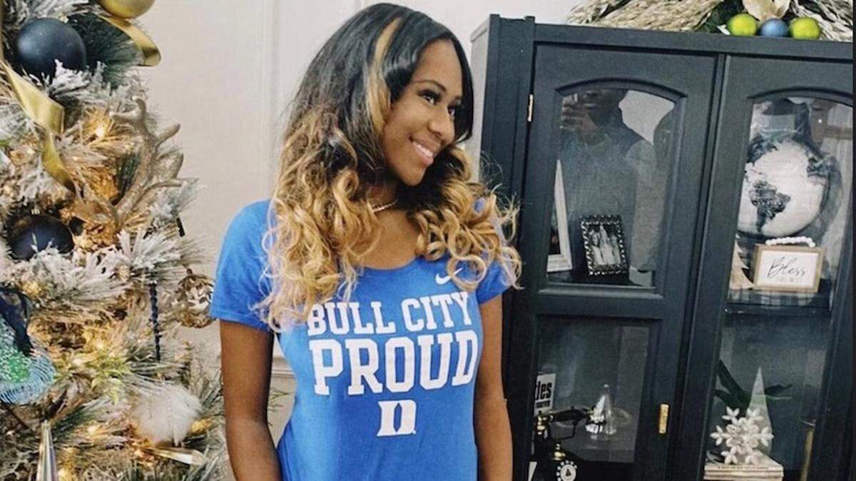 Daya Brown, at home in Atlanta in December, was accepted by 54 colleges and universities. She decided to attend Duke University in Durham, N.C., nicknamed the “Bull City.”