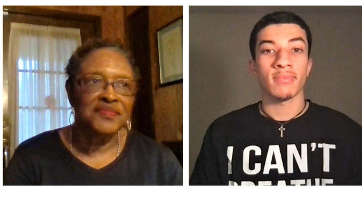 Betty Baldwin Geer and Greear Webb got to know each other while swapping stories about their experiences as Black people and as civil rights activists in February.