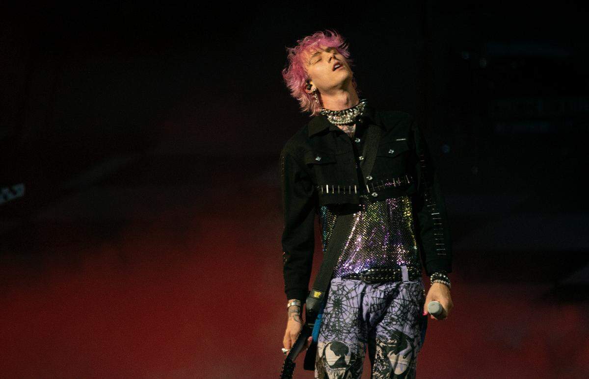 Machine Gun Kelly brings his “Mainstream Sellout Tour” to Raleigh, N.C.’s PNC Arena, Wednesday night, June 22, 2022.