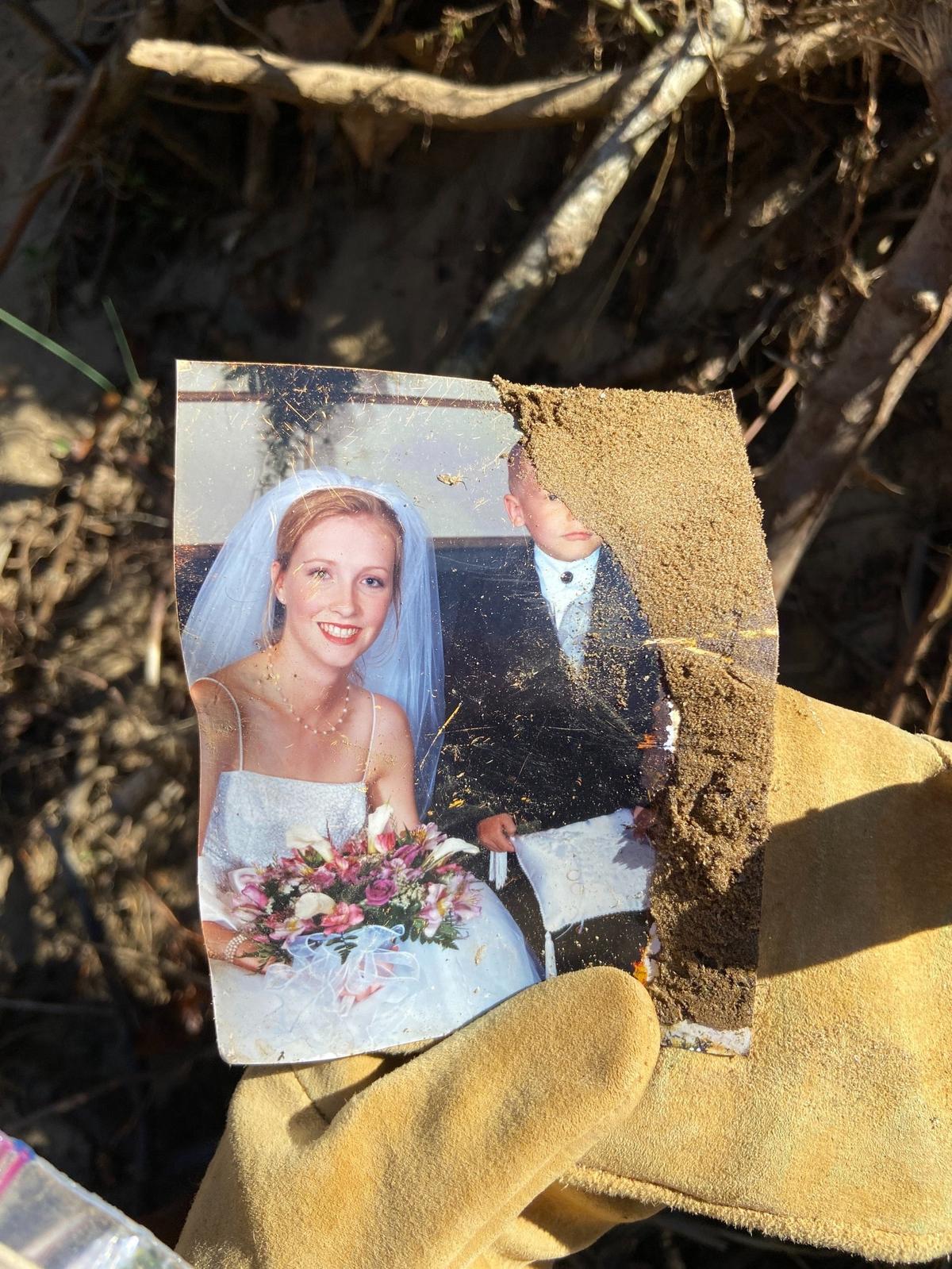 A photo found along the Swannanoa River after Hurricane Helene
