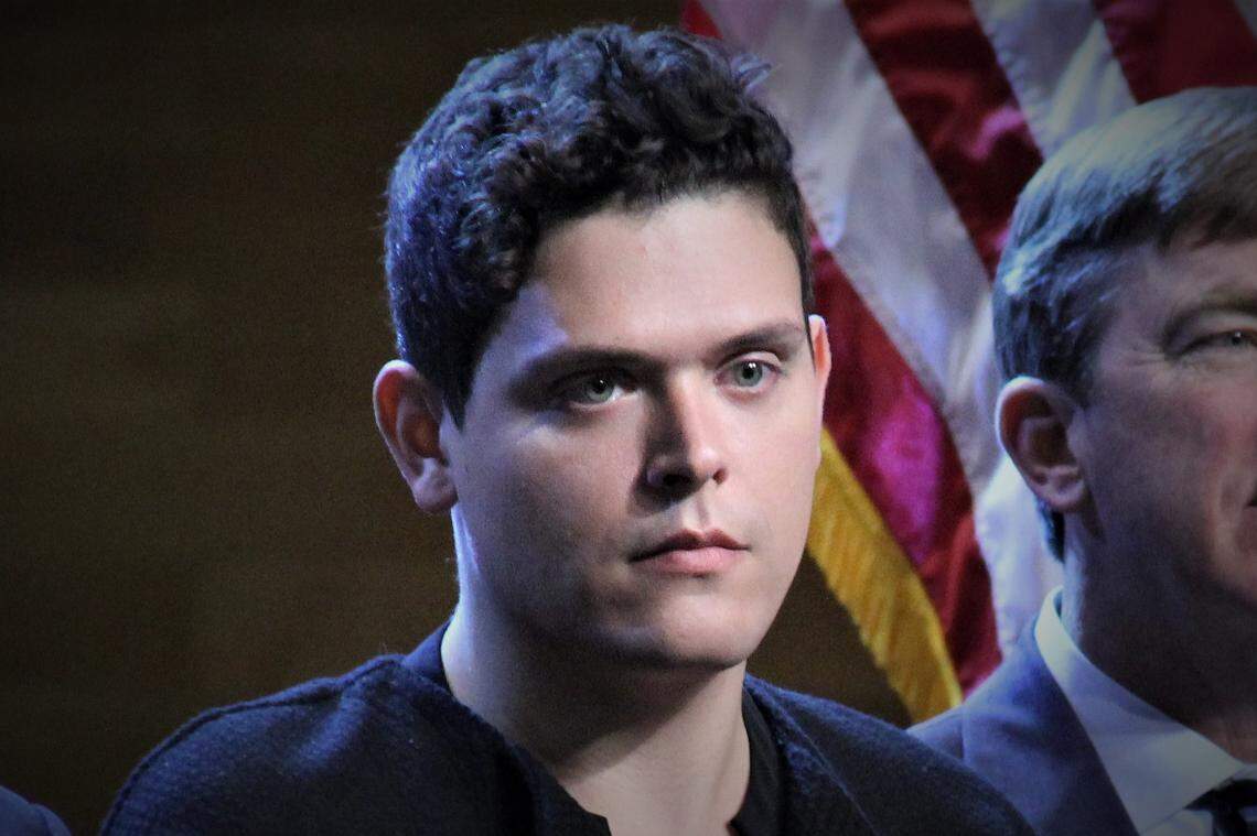 Raleigh City Council member Saige Martin during his swearing-in ceremony to the Raleigh City Council at Raleigh Union Station on Dec. 2, 2019.