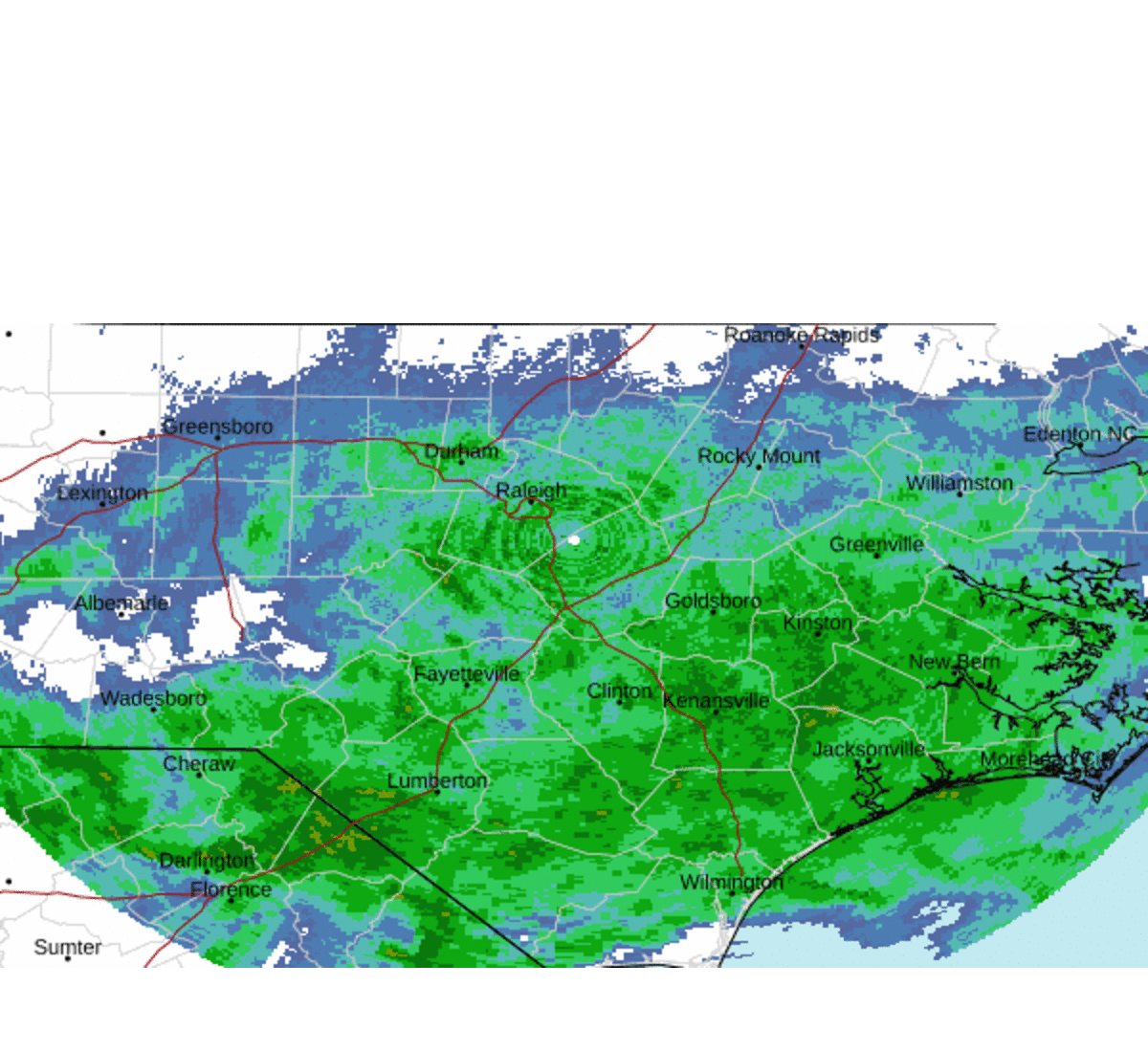 Rain is expected through the weekend in central North Carolina.