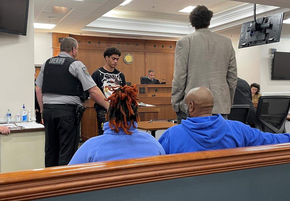 Issiah Ross, of Mebane, seen in Orange County Superior Court on Nov. 15, 2022, is charged with two counts of first-degree murder in the Sept. 18 deaths of 14-year-old Lyric Woods and 18-year-old Devin Clark in western Orange County.