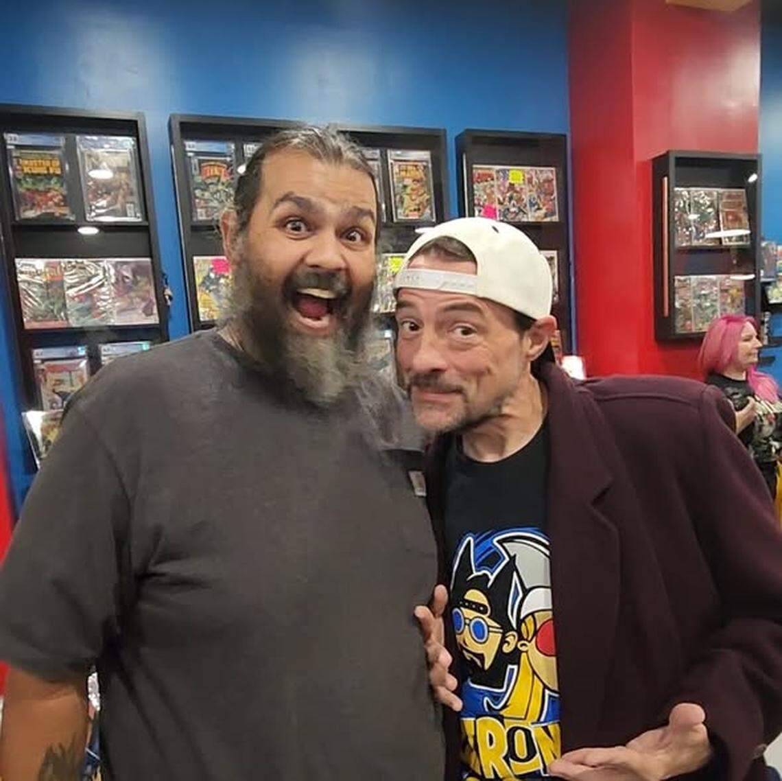 Zachary Horn’s Facebook page contains this picture of him meeting director Kevin Smith, a lifelong hero.