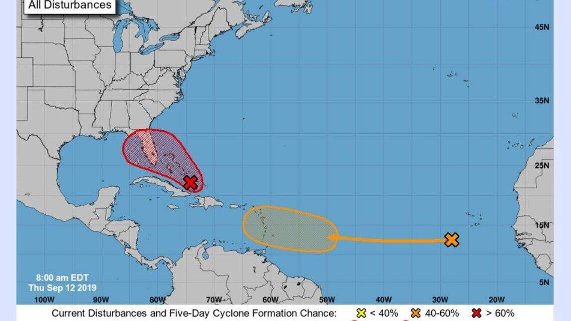 Forecasters warn of tropical storm. Some models put it on a ‘Dorian-like’ track.