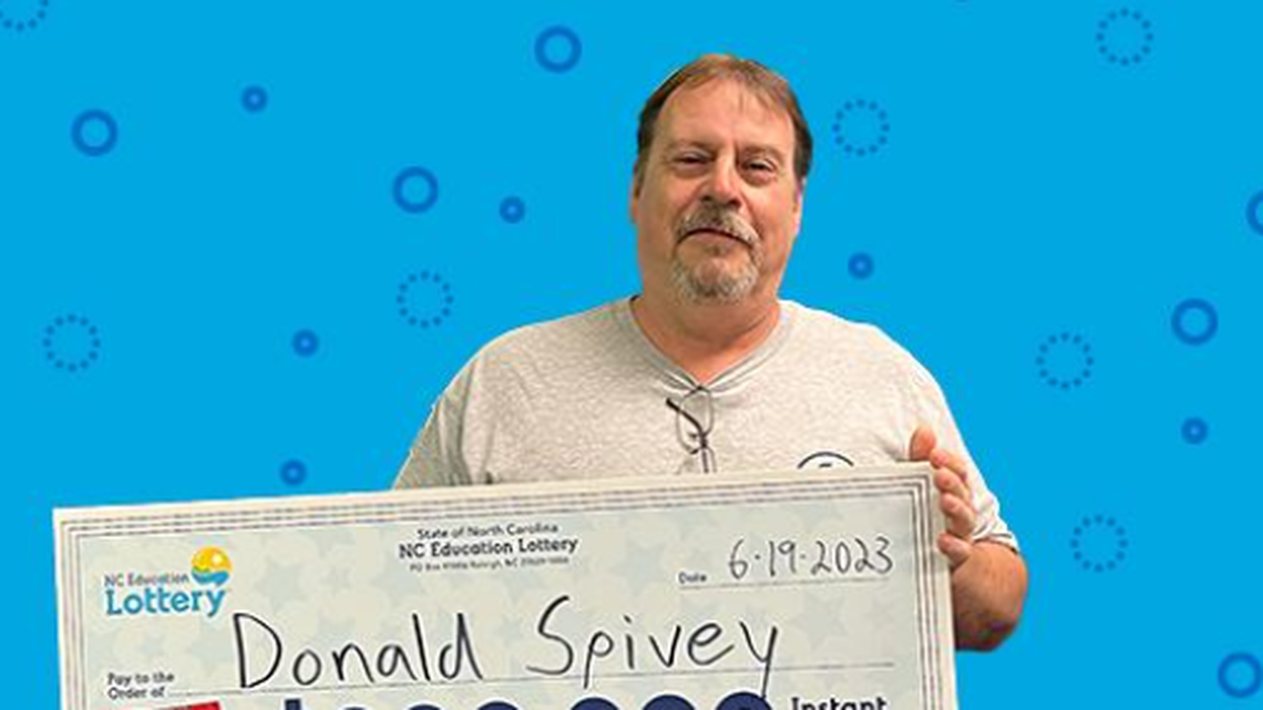 Donald Spivey hit the jackpot after he changed his mind in North Carolina.