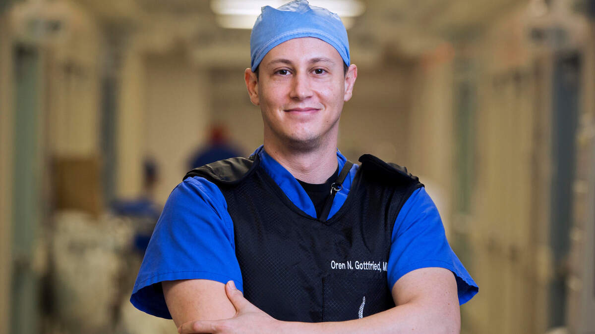 Duke neurosurgeon Dr. Oren Gottfried, photographed on September 3, 2014.