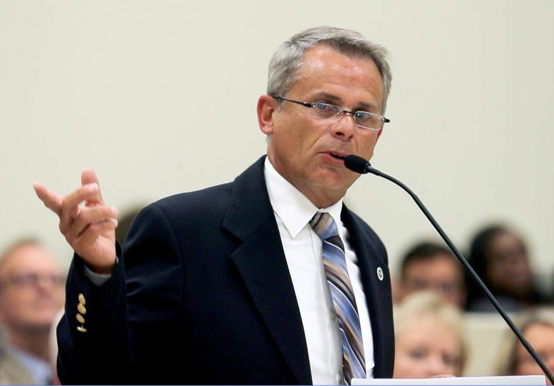 Duplin County Commissioner Doug Grady speaks in favor of the bill as the N.C. House Agriculture Committee takes up discussion and public comment on a Senate farm bill in the Legislative Office Building in Raleigh on June 12, 2018.  Among other things, much discussion involved the provision that would limit neighbor's ability to sue a nearby farm for odor or other "nuisance" factors.  He was concerned about the economic impact of losing farms and related industries.