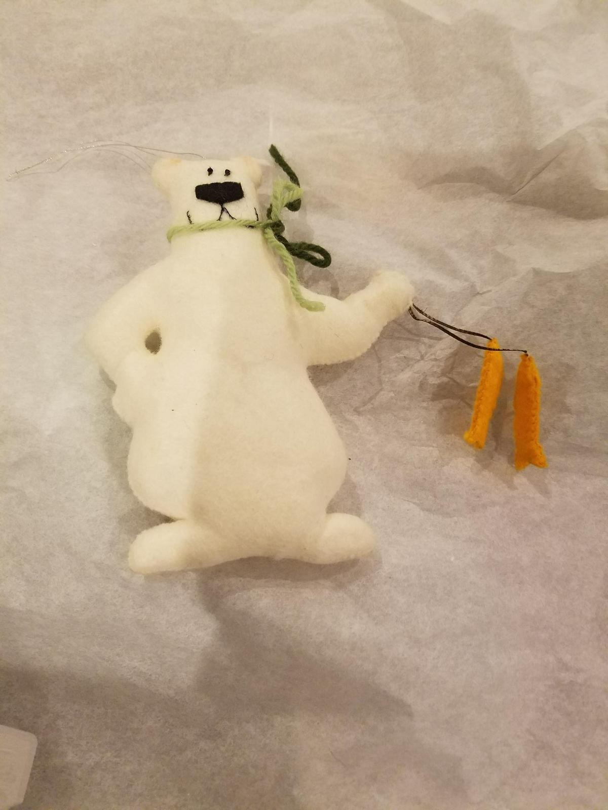 Leigh Griffith’s polar bear ornament.