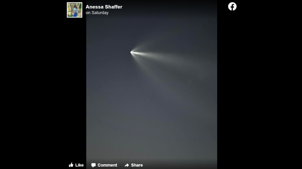 A mysterious light streaked across the sky in Wilmington, North Carolina on Sept. 24, photos show.