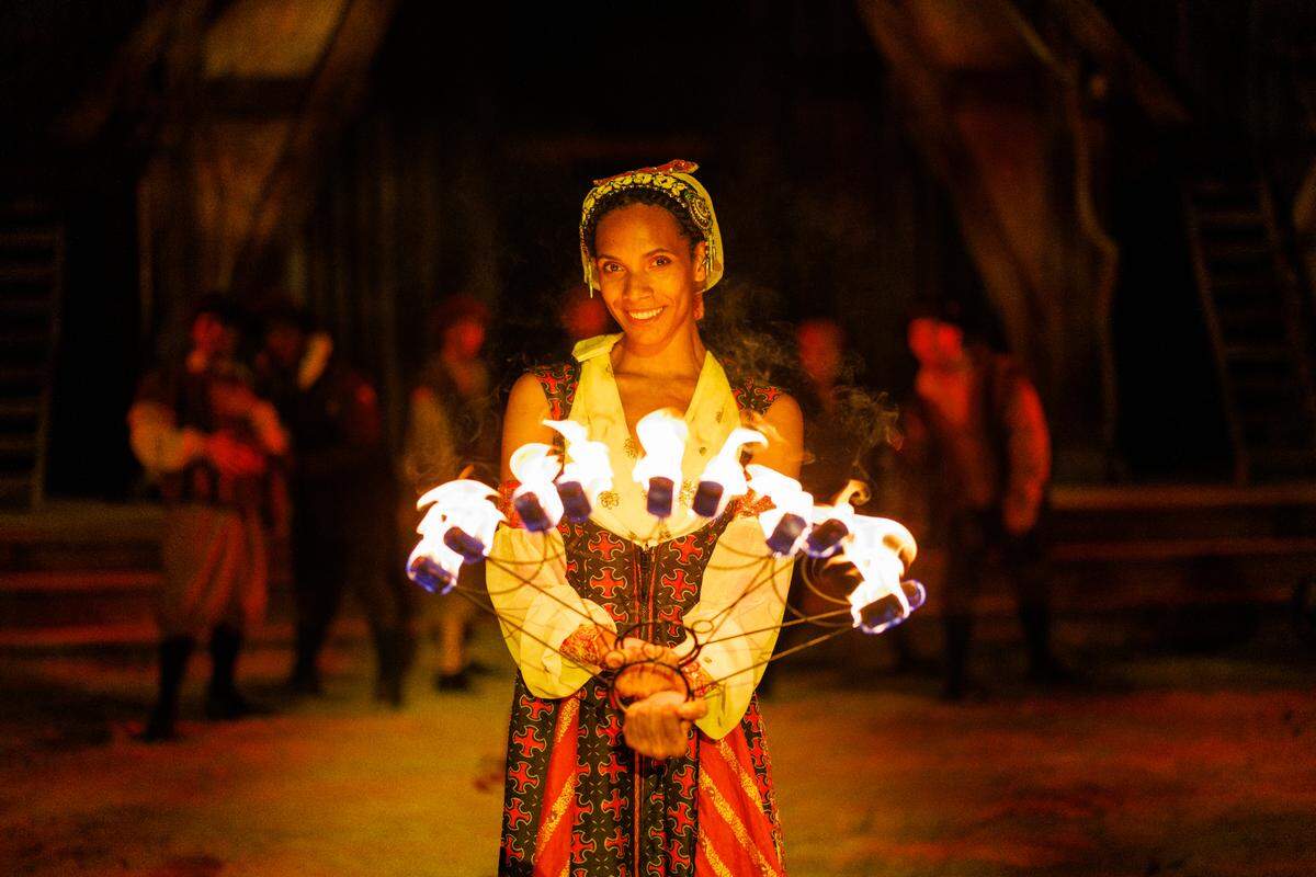 One of the scenes from “The Lost Colony,” the historical outdoor drama about contact between English colonists and indigenous tribes, during the 2023 season.
