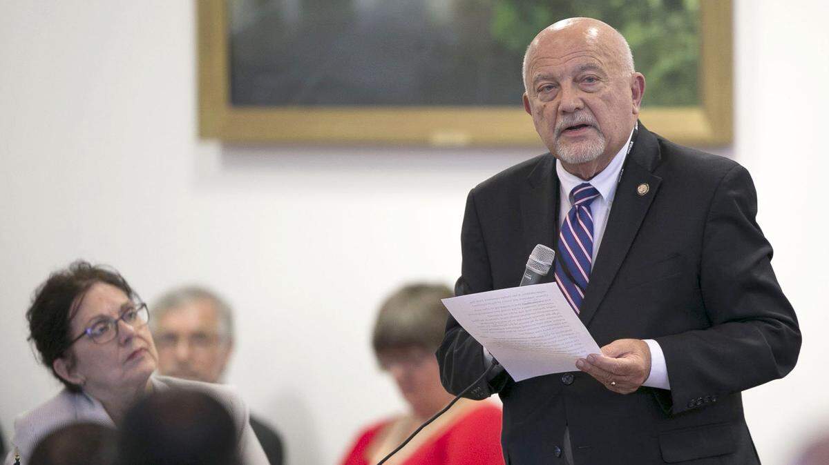 Rep. Joe John of Wake County speaks in opposition to HB 3 during debate of the bill during the first extra session of the Legislature on in July 2018. Lawmakers were called back to Raleigh to write captions for constitutional amendments for the November election ranging from voter ID, income tax, judicial vacancies and governor’s power. HB 3 passed the House 67-36.