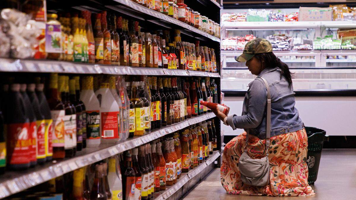 Desiree McLawhorn shops at Fresh International Market in Raleigh, N.C. on Thursday, Aug. 29, 2024.