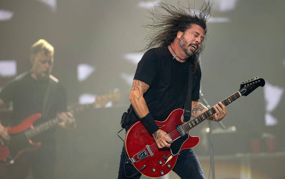 Dave Grohl and Foo Fighters in concert at Raleigh, N.C.’s Coastal Credit Union Music Park at Walnut Creek, Tuesday night, May 7, 2024.