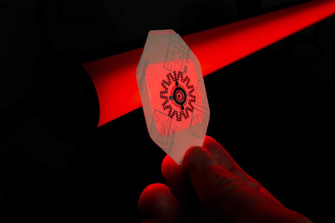 N.C. State’s newly developed electric bandage for chronic wounds. Researchers say the bandage heals chronic wounds in mice 30% faster than conventional bandages. 