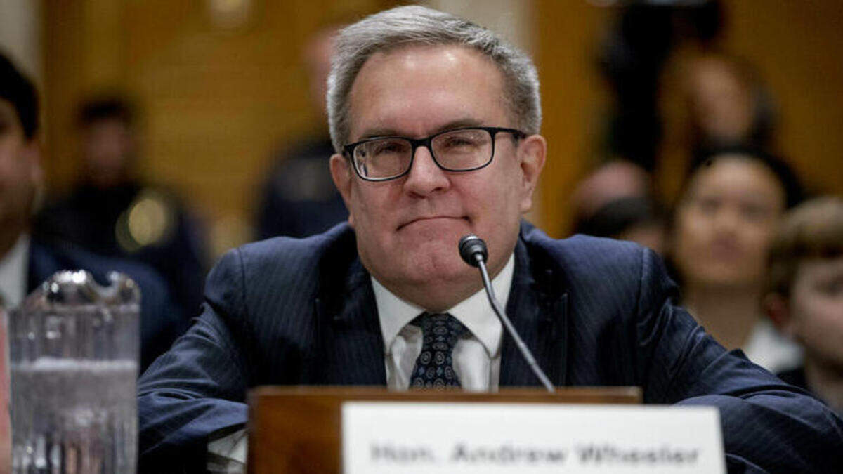 Andrew Wheeler arrives to testify at a Senate Environment and Public Works Committee hearing to be the administrator of the Environmental Protection Agency, on Capitol Hill in Washington, Wednesday, Jan. 16, 2019.