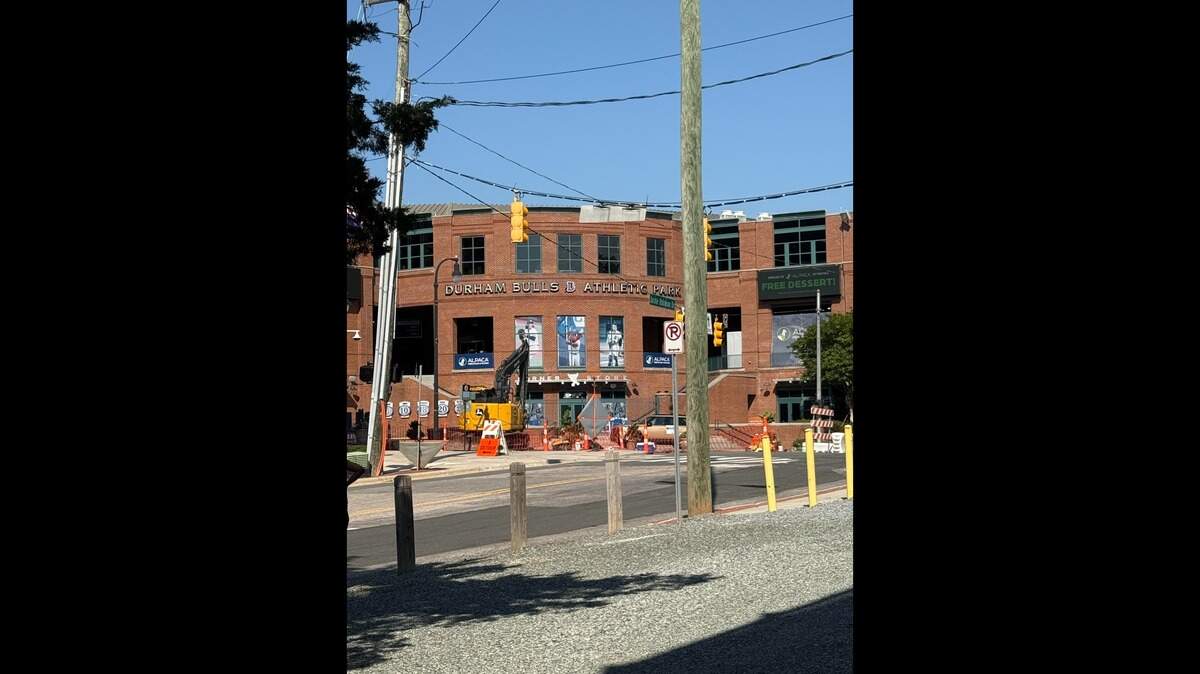 The Durham Fire Department has shut down streets around the Bulls Athletic Park July 8, 2026 due to a natural gas leak.