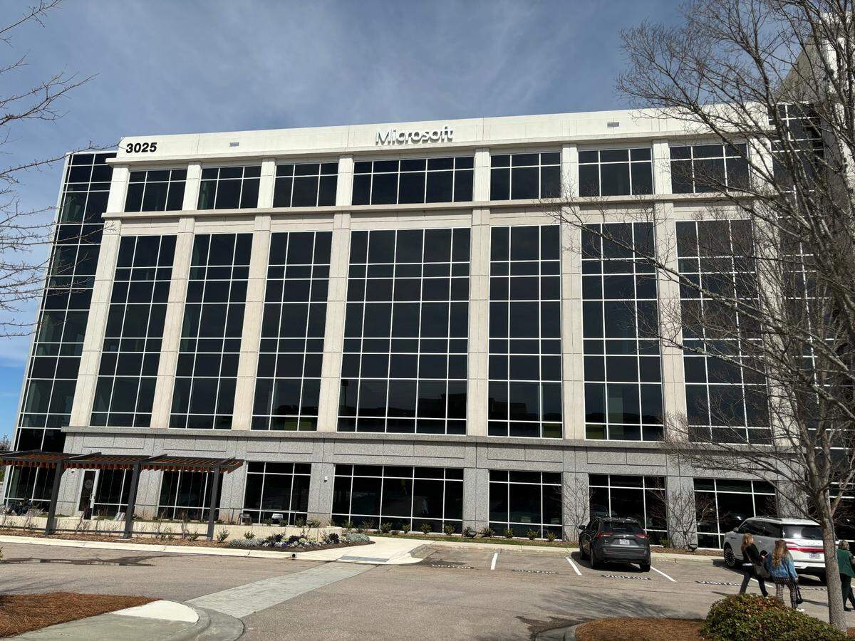 Microsoft is shrinking its footprint at Perimeter Park in Morrisville, where it moved its North Carolina team in late 2016.