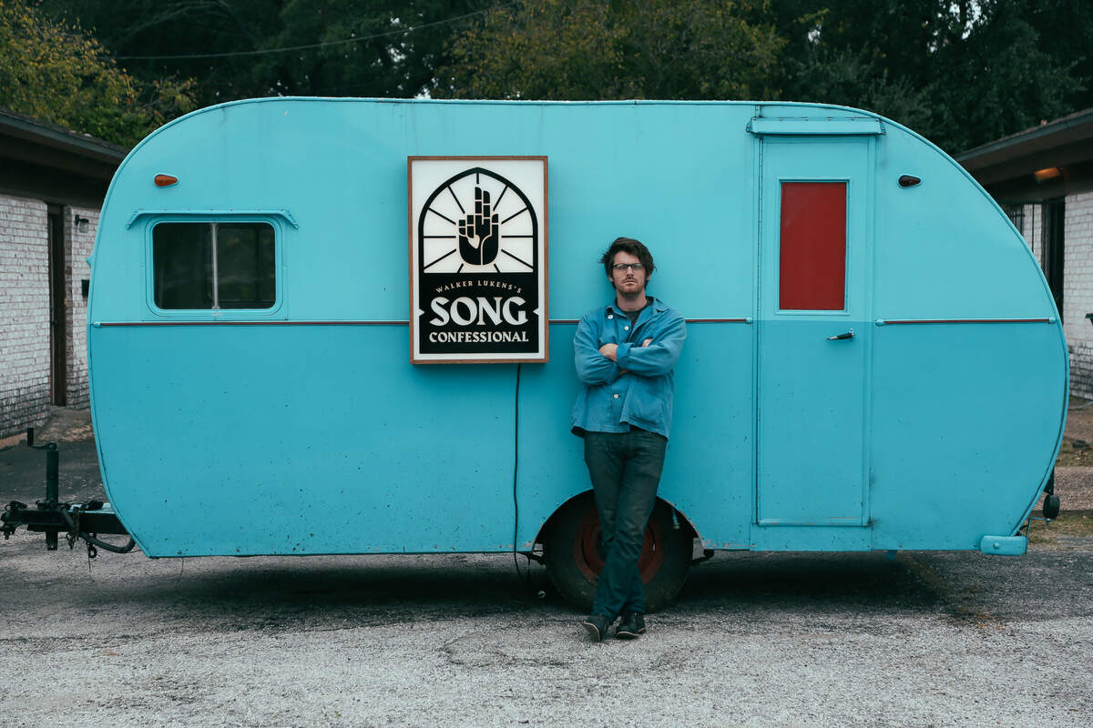 The Song Confessional trailer, created by Austin based musicians Walker Lukens (pictured) and Zac Catanzaro, is one of several installations at this year’s Artsplosure festival in downtown Raleigh.