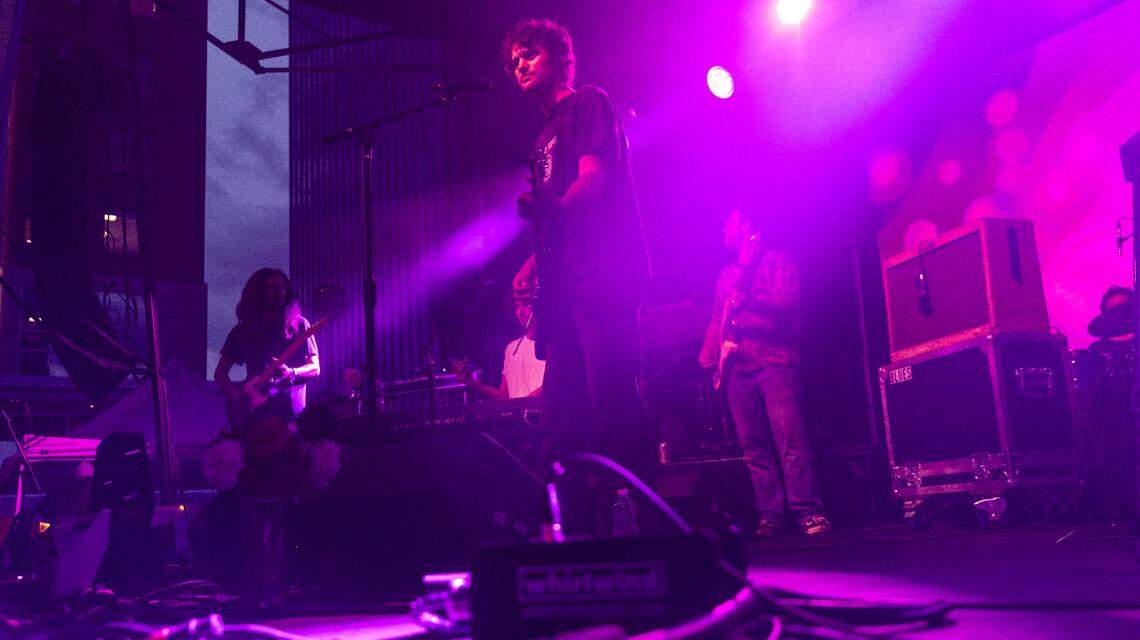 MJ Lenderman and the Wind performs at City Plaza in Raleigh during the Hopscotch Music Festival on Friday, Sept. 6, 2024.
