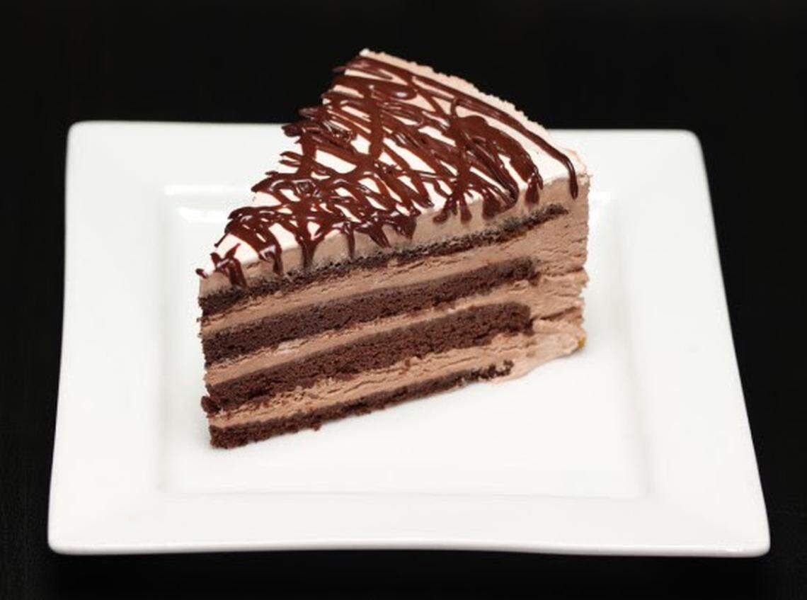 The chocolate ganache and mousse cake from Ammi’s bakery.