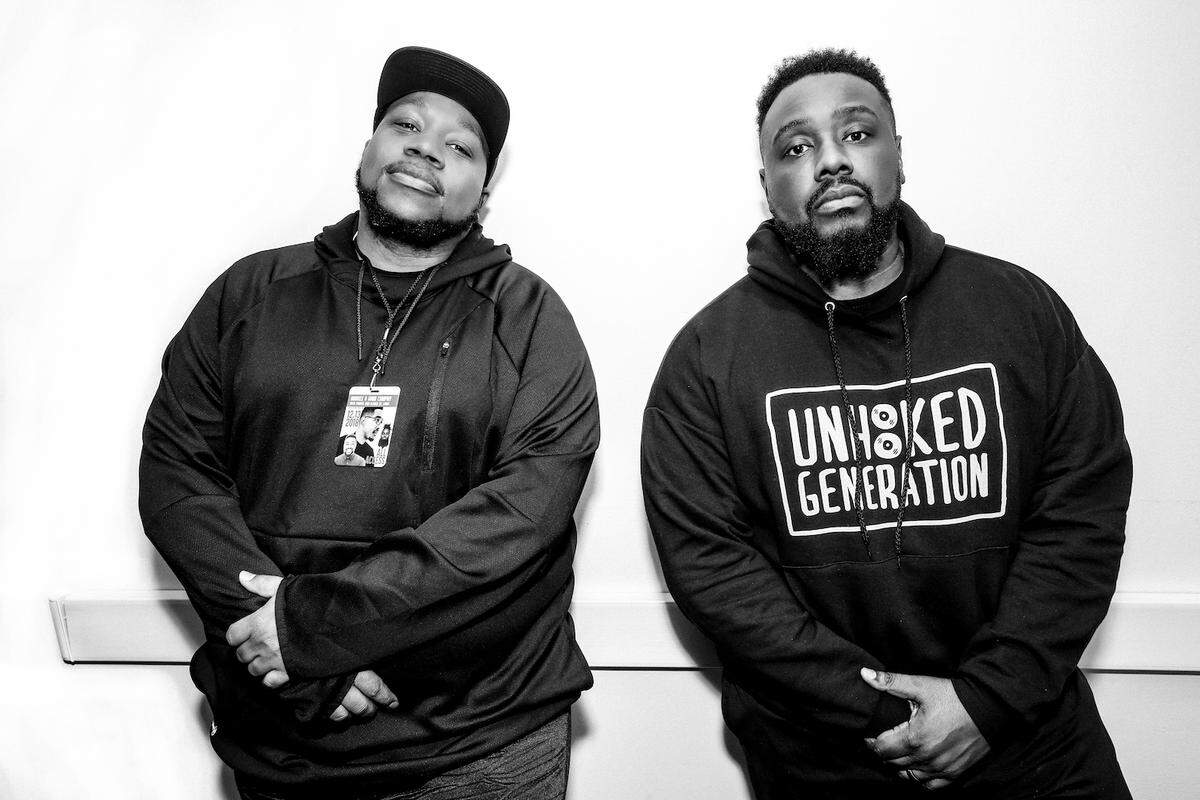 Little Brother the NC hip-hop group with rappers Big Pooh, left, and Phonte. The group formed as a trio with 9th Wonder on production in 2001. They will perform at Hopscotch Music Festival in 2019, their first Raleigh show since 2010.