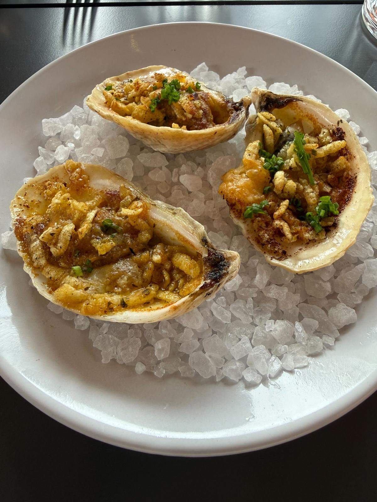 Coconut curry roasted oysters at the new Big Cat in Raleigh.