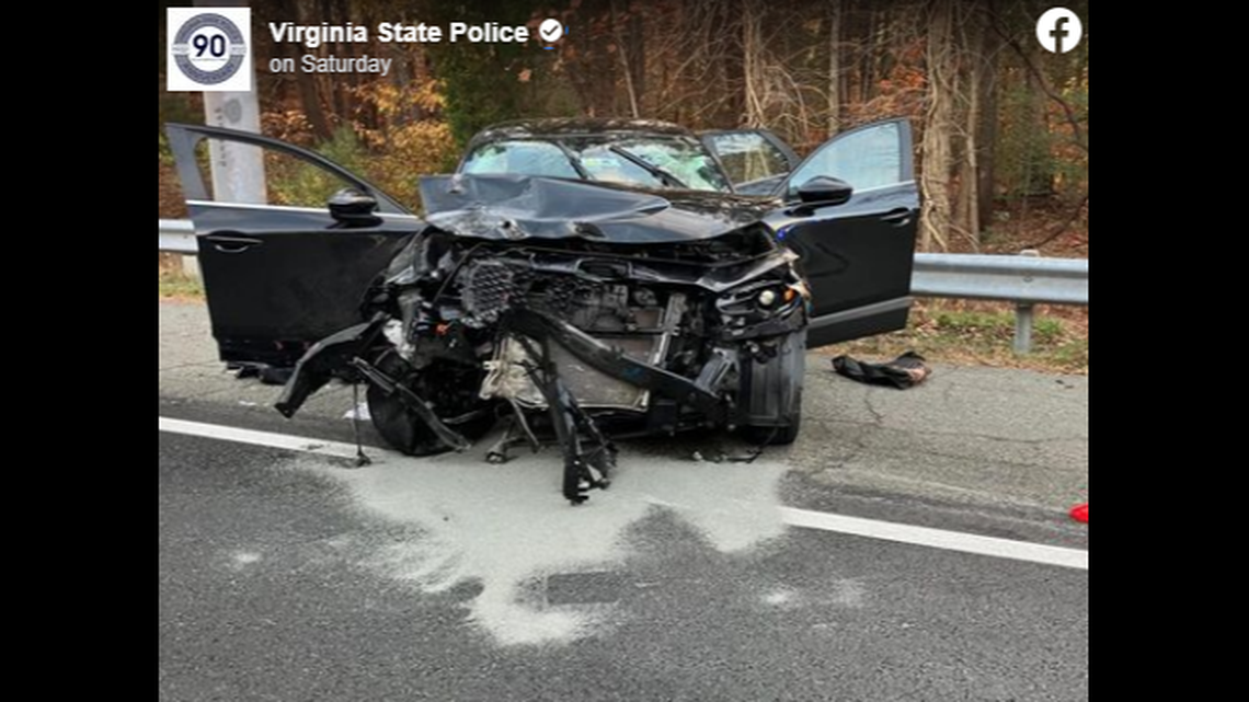 The Virginia state trooper was dragged for about 3 miles, officials said.