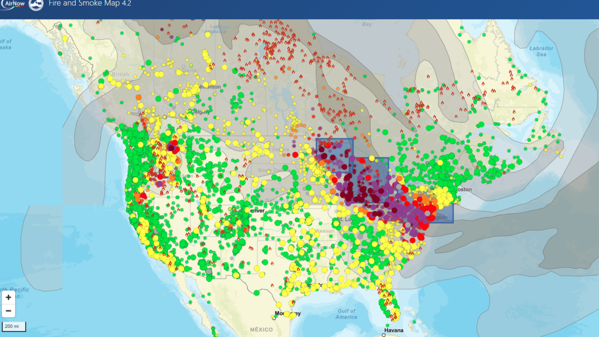 Use these maps and tools to track wildfire smoke’s impact across the US