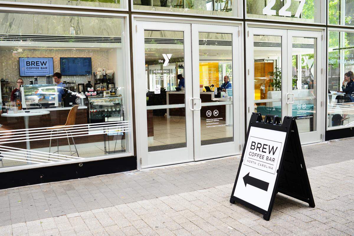 BREW Coffee Bar just took over the coffee counter at the Poyner YMCA on Fayetteville Street, joining Black & White Coffee Roasters in adding two new coffee shops to downtown Raleigh.