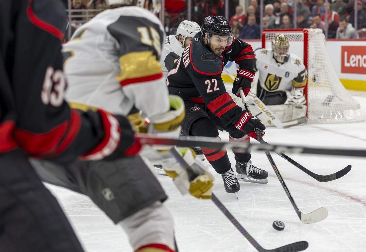 The Carolina Hurricanes will play the Vegas Golden Knights in Las Vegas for games 3 and 4. 