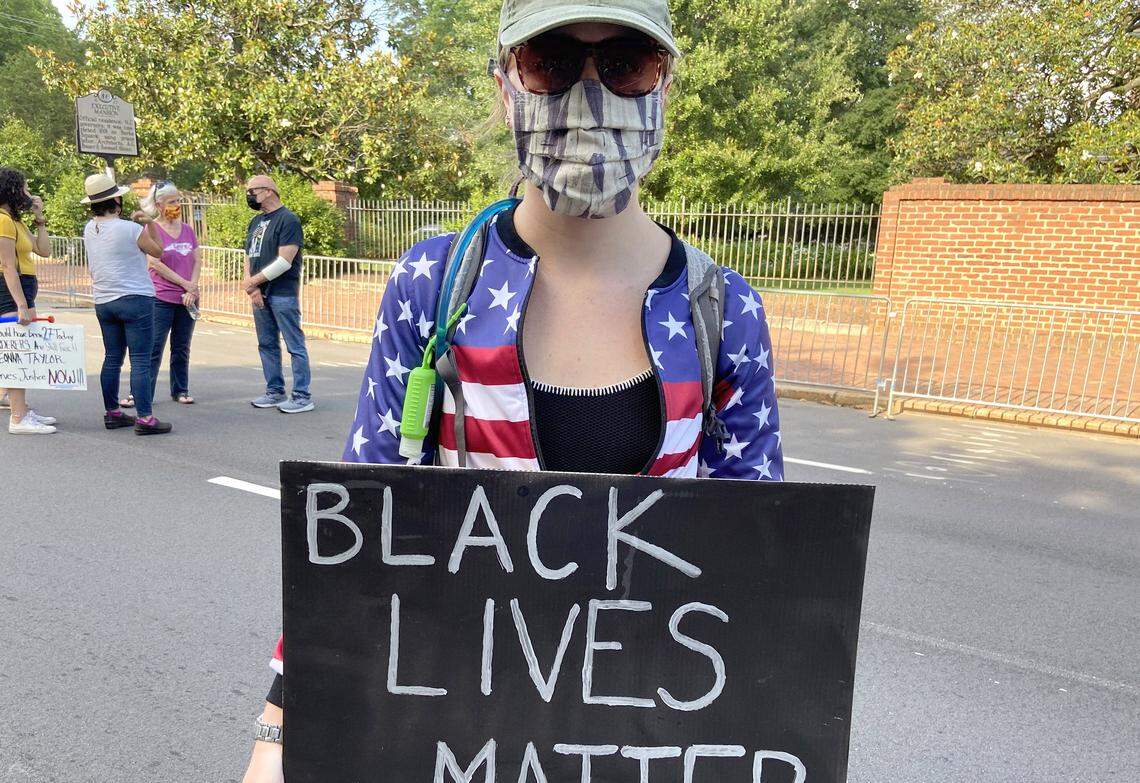 Susie Masecar, 26, Raleigh. “We’re here because we will not let this police brutality go unnoticed.”