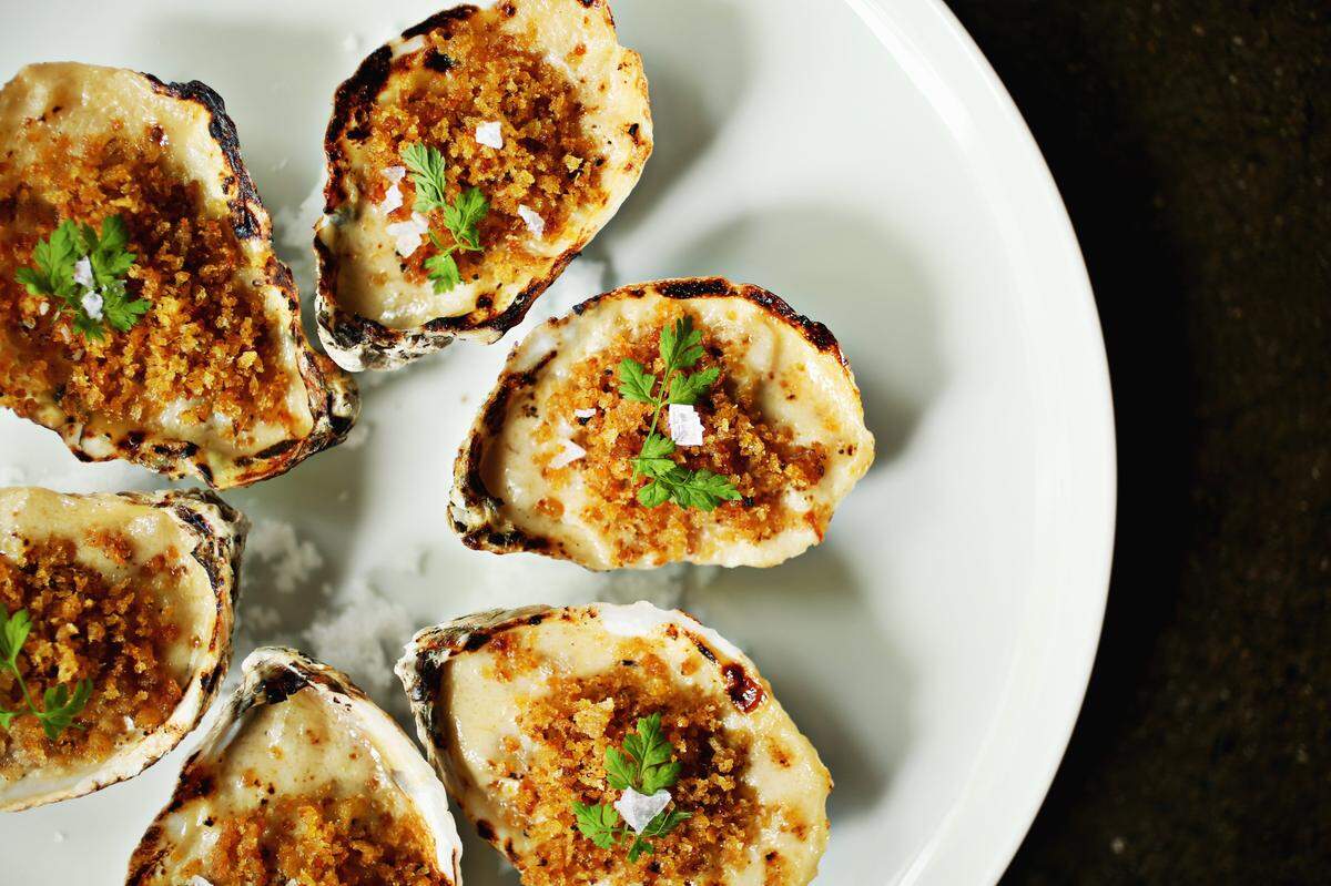 Baked Oysters Royale is on the menu at Royale in Raleigh.
