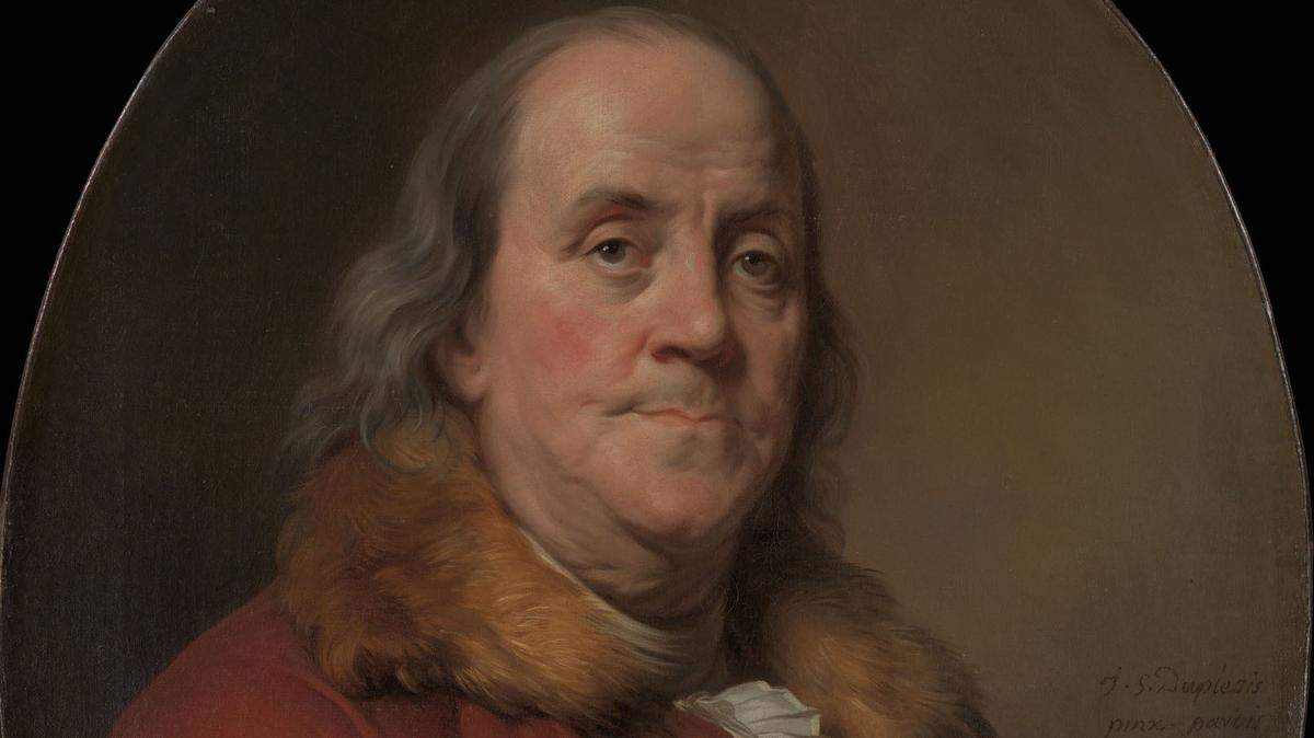 Benjamin Franklin portrait by Joseph Siffred Duplessis, 1778, featured in the Ken Burns documentary “Benjamin Franklin” on PBS.